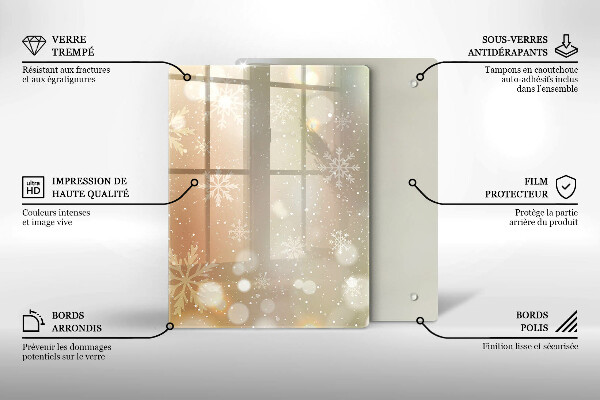 Skydd för induktionsspis modern Snöflingor