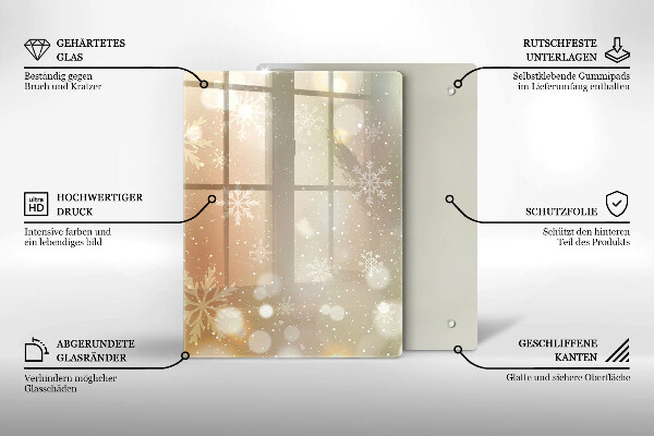 Skydd för induktionsspis modern Snöflingor