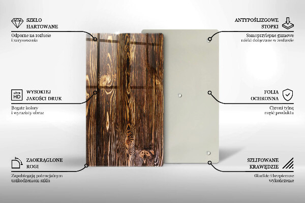 Skydd för induktionsspis modern Trästruktur