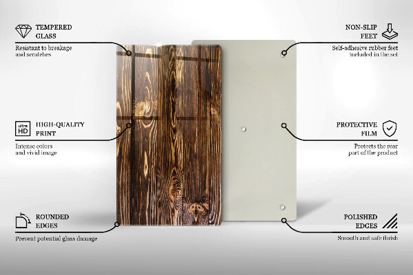 Skydd för induktionsspis modern Trästruktur