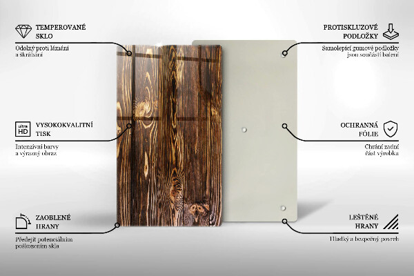 Skydd för induktionsspis modern Trästruktur