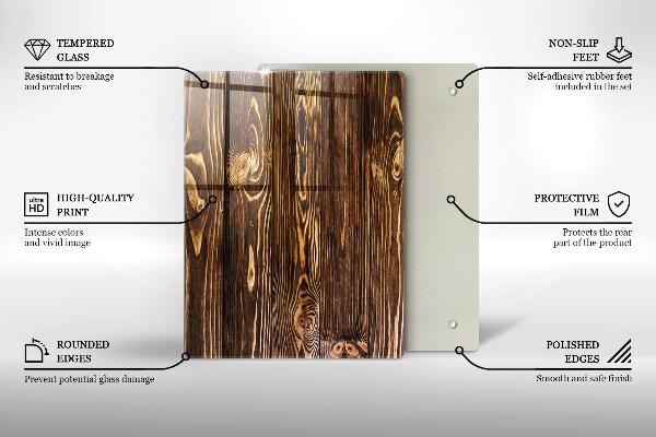 Skydd för induktionsspis modern Trästruktur