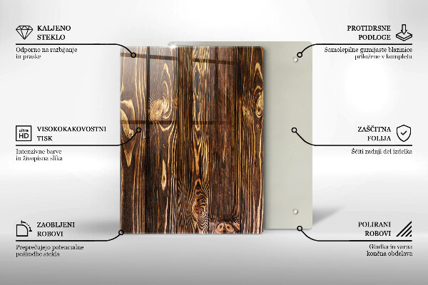 Skydd för induktionsspis modern Trästruktur