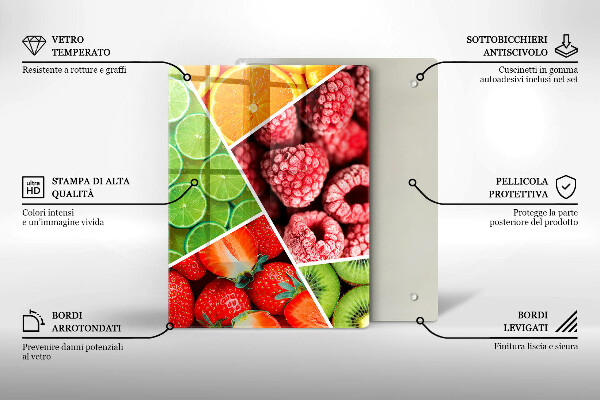 Skydd för induktionsspis modern Färgglada frukter