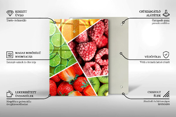 Skydd för induktionsspis modern Färgglada frukter