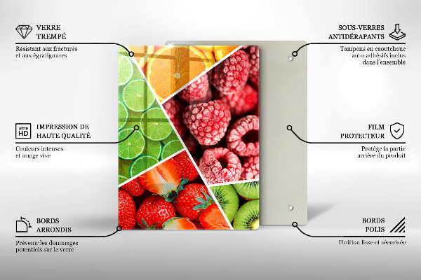 Skydd för induktionsspis modern Färgglada frukter