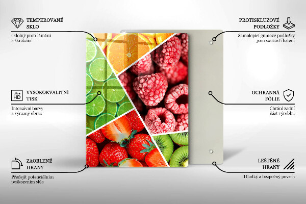 Skydd för induktionsspis modern Färgglada frukter