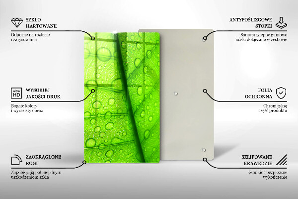 Skydd för induktionsspis modern Närbild av ett löv