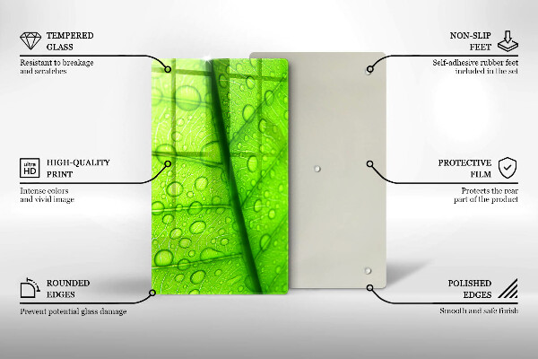 Skydd för induktionsspis modern Närbild av ett löv