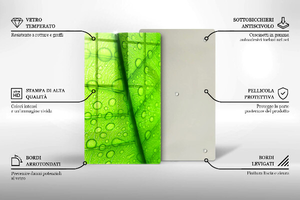 Skydd för induktionsspis modern Närbild av ett löv