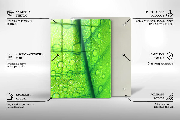 Skydd för induktionsspis modern Närbild av ett löv