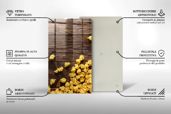 Skydd för induktionsspis modern Pasta på bordet
