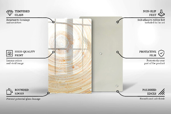Skydd för induktionsspis modern Trästruktur