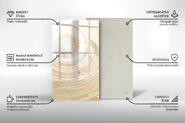 Skydd för induktionsspis modern Trästruktur