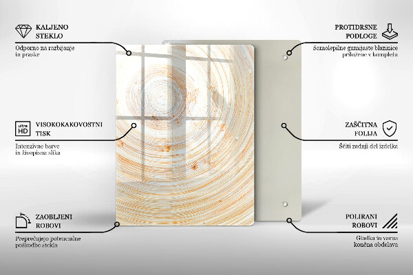 Skydd för induktionsspis modern Trästruktur