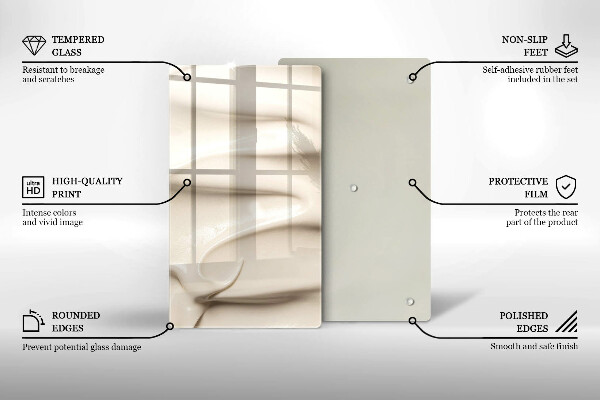 Skydd för induktionsspis modern Krämig glass