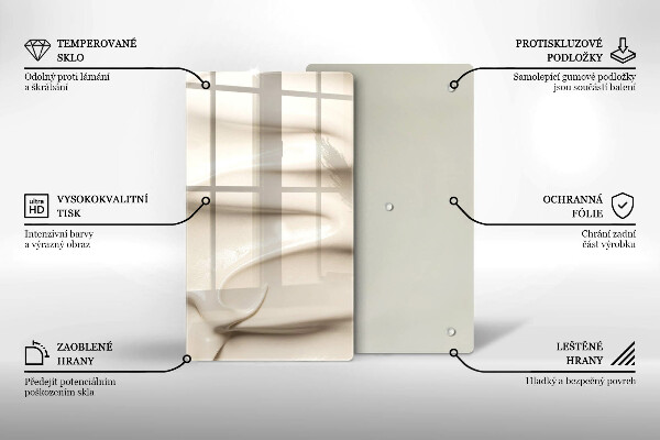 Skydd för induktionsspis modern Krämig glass