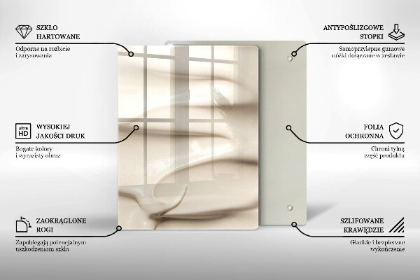 Skydd för induktionsspis modern Krämig glass