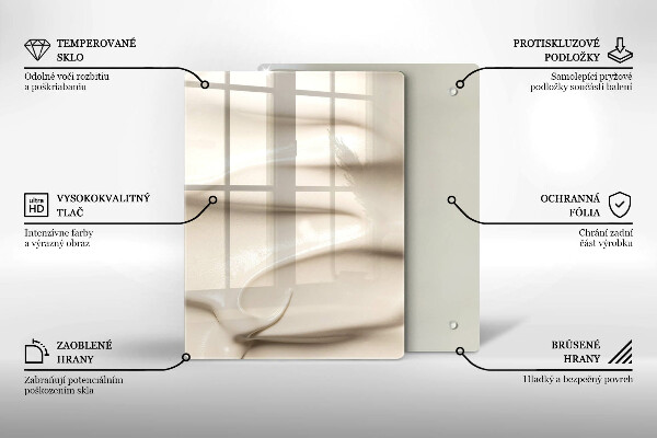 Skydd för induktionsspis modern Krämig glass