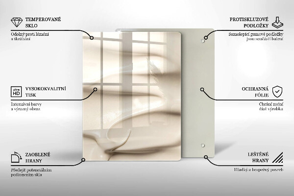 Skydd för induktionsspis modern Krämig glass