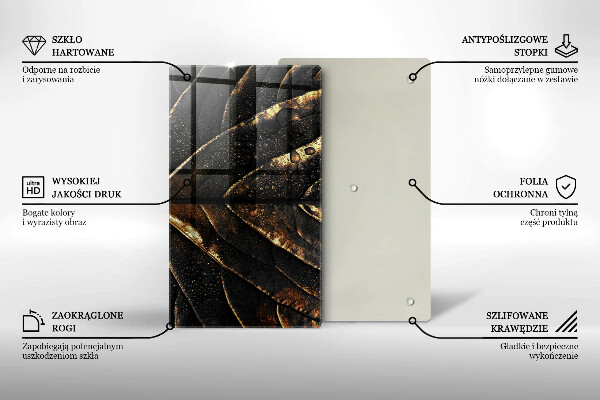 Skydd för induktionsspis modern Bladguld