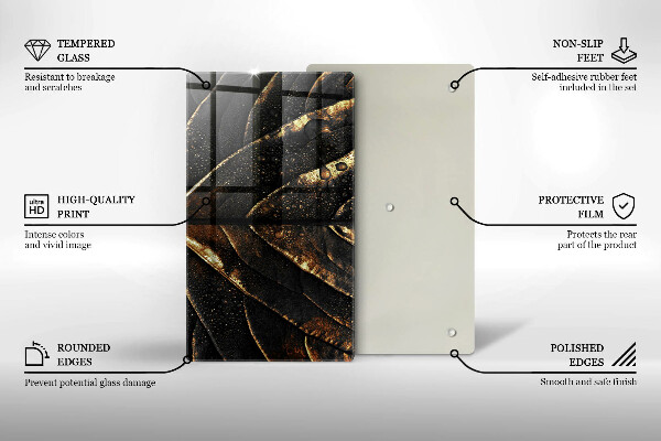 Skydd för induktionsspis modern Bladguld