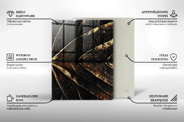Skydd för induktionsspis modern Bladguld