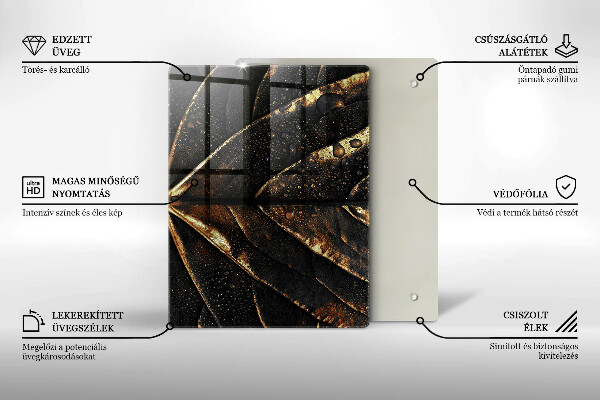 Skydd för induktionsspis modern Bladguld