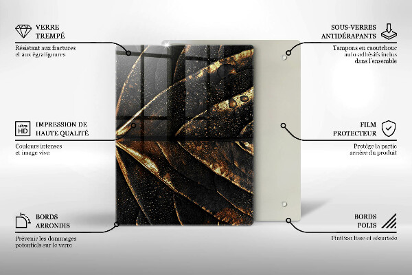 Skydd för induktionsspis modern Bladguld