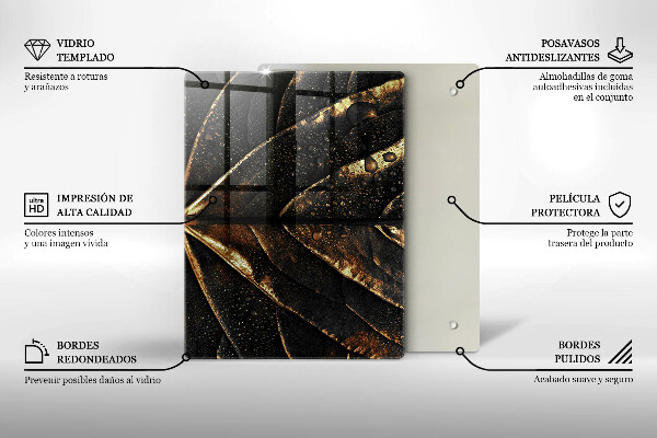 Skydd för induktionsspis modern Bladguld