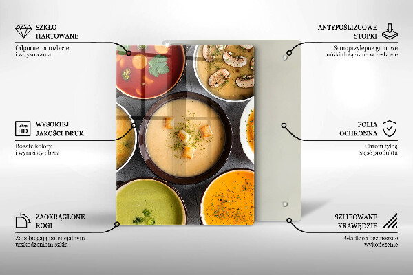 Skydd för induktionsspis modern Färgglada soppor
