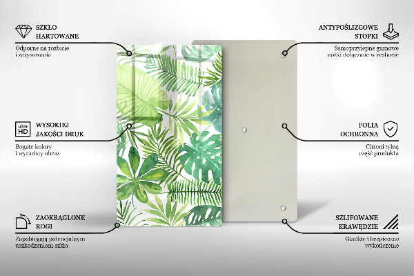 Glashällskydd modern Akvarell boho blad