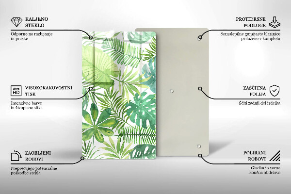 Glashällskydd modern Akvarell boho blad