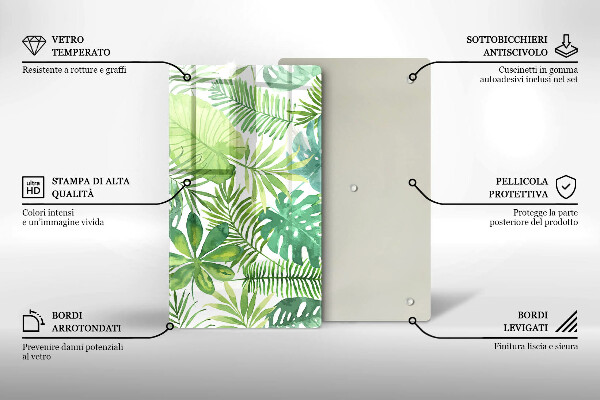 Glashällskydd modern Akvarell boho blad