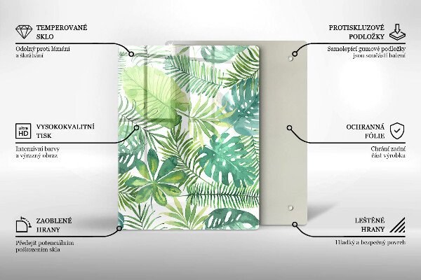 Glashällskydd modern Akvarell boho blad