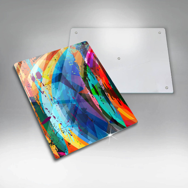 Glashällskydd modern Färgglada färgfläckar