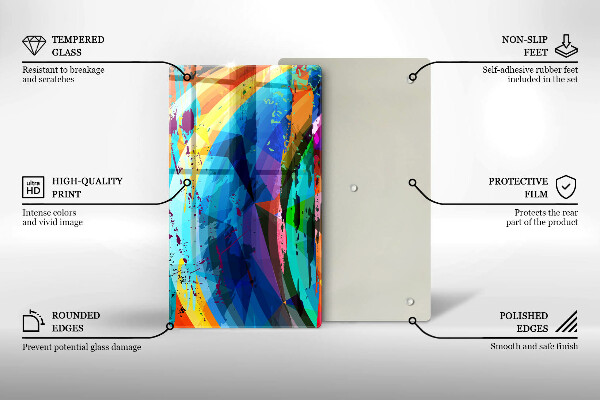 Glashällskydd modern Färgglada färgfläckar