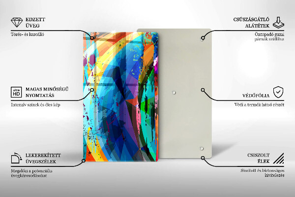 Glashällskydd modern Färgglada färgfläckar