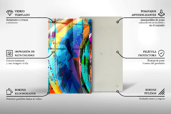 Glashällskydd modern Färgglada färgfläckar