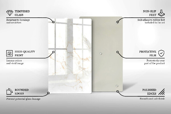 Glashällskydd modern Elegant marmorsten