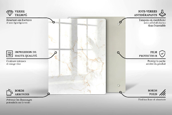 Glashällskydd modern Elegant marmorsten