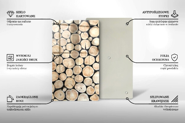 Spisskyddsplatta modern Trästammar