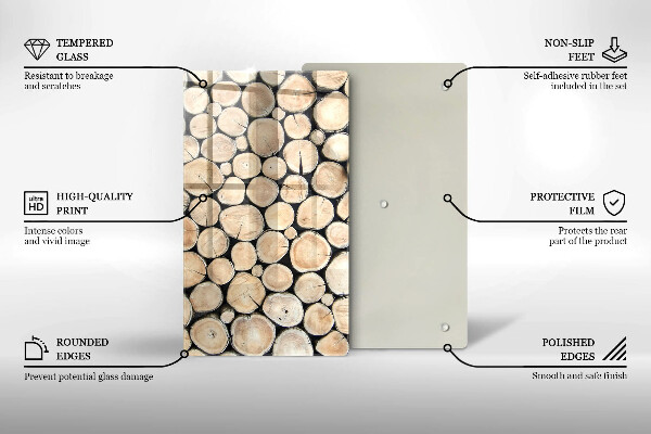 Spisskyddsplatta modern Trästammar