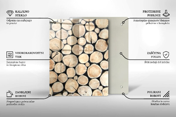 Spisskyddsplatta modern Trästammar
