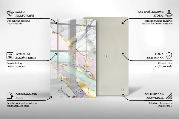 Kokkärlskydd modern Pastell marmor