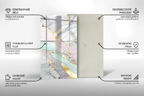 Kokkärlskydd modern Pastell marmor