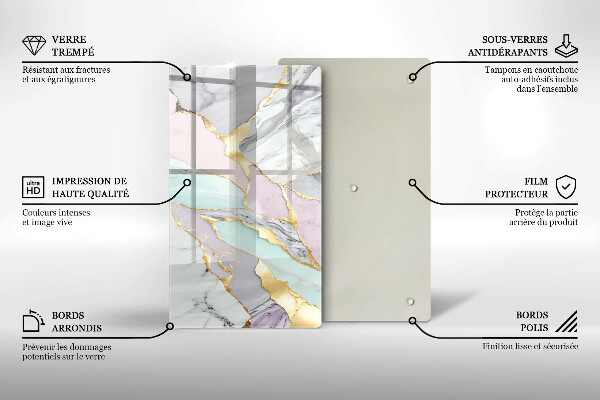 Kokkärlskydd modern Pastell marmor