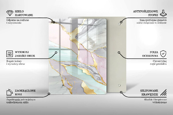 Kokkärlskydd modern Pastell marmor