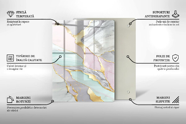 Kokkärlskydd modern Pastell marmor