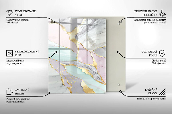 Kokkärlskydd modern Pastell marmor